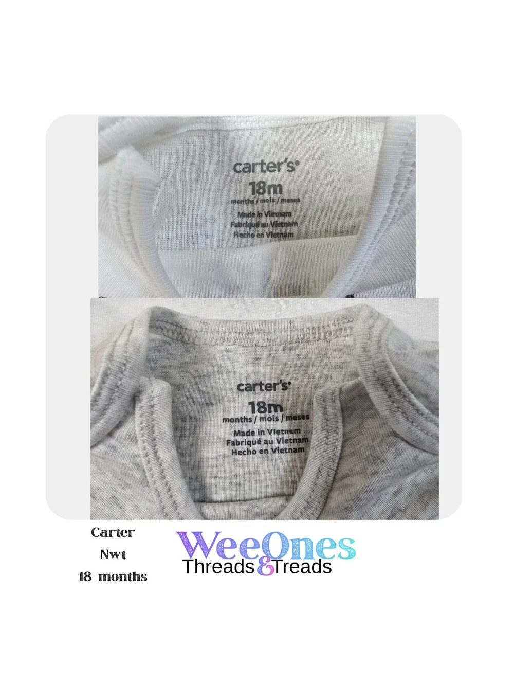 Mother's Father's Day Bodysuit 2 pc Carter NWT 18 mo
